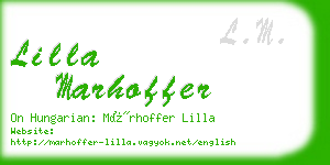lilla marhoffer business card
